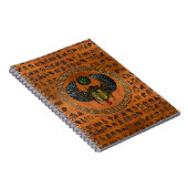 Flügeldrachen /W Gems & ägyptische Hieroglyphen Notizblock (Rechte Seite)