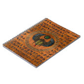 Flügeldrachen /W Gems & ägyptische Hieroglyphen Notizblock (Linke Seite)