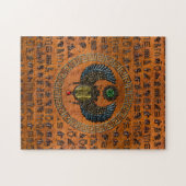 Flügeldrachen /W Gems & ägyptische Hieroglyphen Puzzle (Horizontal)