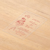 Flügeldrachendoodles Acryleinladungen (Ablage )