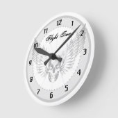 Flügeldrachenhalterung Runde Wanduhr (Winkel)