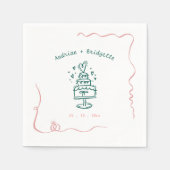 Flügeldrachenheftung Serviette (Vorderseite)