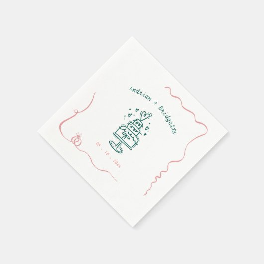 Flügeldrachenheftung Serviette (Ecke)