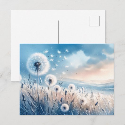 Flügeldraht im Wind Postkarte (Vorne/Hinten)