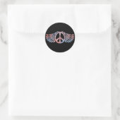 Flügeldraht Runder Aufkleber (Tasche)
