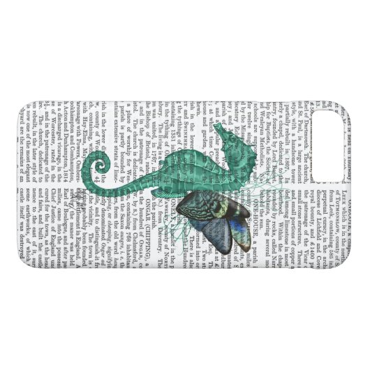 Flügelendes Seepferd Case-Mate iPhone Hülle (Rückseite (Horizontal))