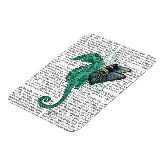 Flügelendes Seepferd Magnet (Linke Seite)