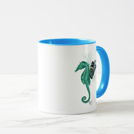 Flügelendes Seepferd Tasse (VorderseiteRechts)