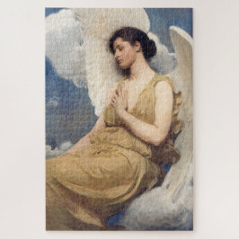Flügelengelengel-Figur schlafend Träumen auf Wolke Puzzle