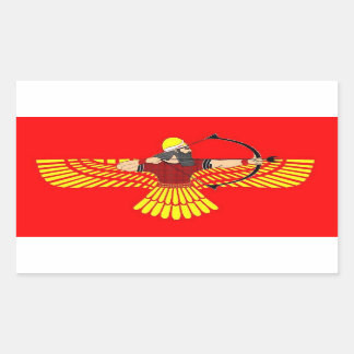 Flügelfeststeller Rechteckiger Aufkleber