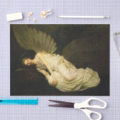 Flügelfigur auf einem Felsen von Abbott Thayer Seidenpapier (Handwerk)