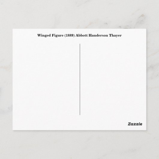 Flügelfigur Postkarte (Rückseite)