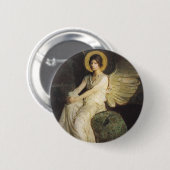 Flügelfigur, sitzend auf einem Felsen von Abbott T Button (Vorne & Hinten)