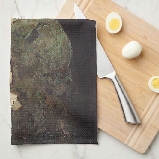 Flügelfigur, sitzend auf einem Felsen von Abbott T Geschirrtuch (Viertel Falte)