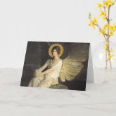 Flügelfigur, sitzend auf einem Felsen von Abbott T Karte (Gelbe Blume)