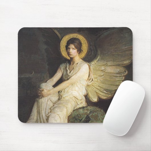 Flügelfigur, sitzend auf einem Felsen von Abbott T Mousepad (Mit Mouse)