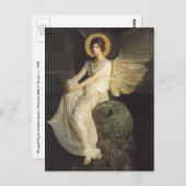 Flügelfigur, sitzend auf einem Felsen von Abbott T Postkarte (Vorne/Hinten)