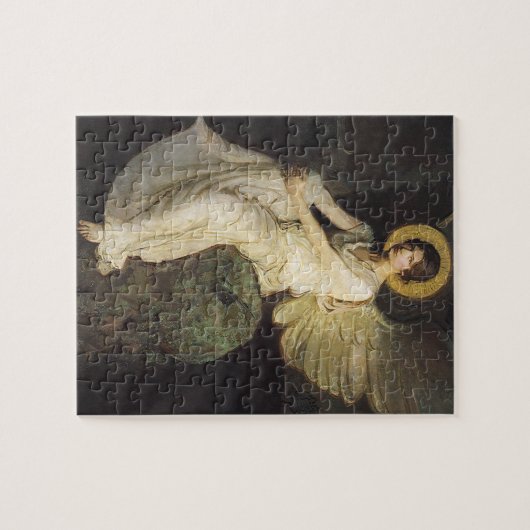 Flügelfigur, sitzend auf einem Felsen von Abbott T Puzzle (Horizontal)