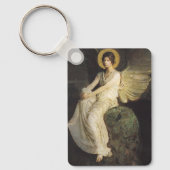 Flügelfigur, sitzend auf einem Felsen von Abbott T Schlüsselanhänger (Vorderseite)