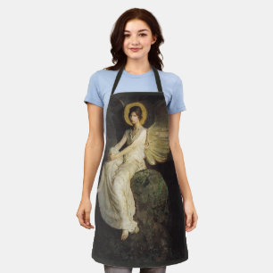 Flügelfigur, sitzend auf einem Felsen von Abbott T Schürze