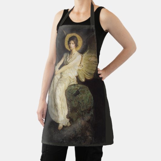 Flügelfigur, sitzend auf einem Felsen von Abbott T Schürze (InSitu)