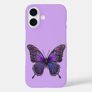 Flügelflügel: Lila Schmetterling iPhone 16 Hülle