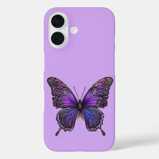 Flügelflügel: Lila Schmetterling Case-Mate iPhone Hülle (Rückseite)