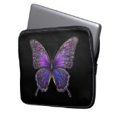 Flügelflügel: Lila Schmetterling Laptopschutzhülle (Vorderseite Links)