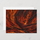 Flügelfluss vulkanisch Abstrakt Postkarte (Vorne/Hinten)