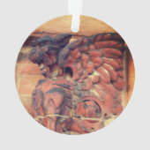 Flügelgargoyle Katze Acrylschmuck Ornament (Rückseite)