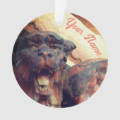 Flügelgargoyle Katze Acrylschmuck Ornament (Vorderseite)