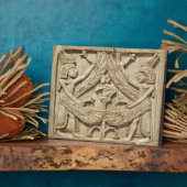 Flügelgenii, Assyrianische Periode, c.750 v. Chr.  Fotoplatte (Seite)