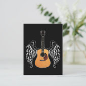 Flügelgitarre Postkarte (Stehend Vorderseite)