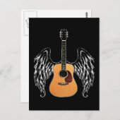 Flügelgitarre Postkarte (Vorne/Hinten)