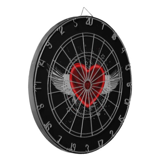 Flügelherz Dartscheibe (Vorderseite Links)