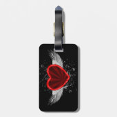 Flügelherz Gepäckanhänger (Rückseite vertikal)