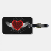 Flügelherz Gepäckanhänger (Rückseite horizontal)
