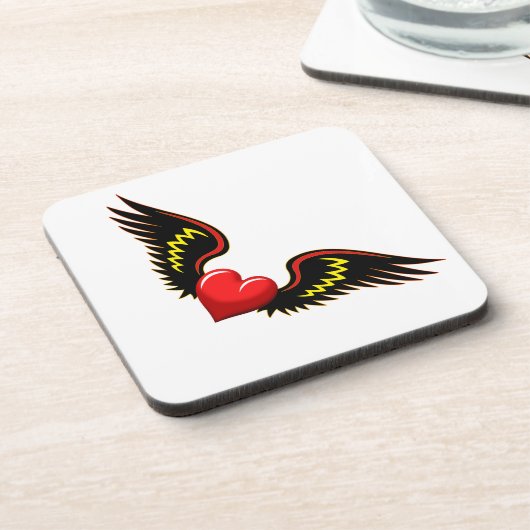 Flügelherz Getränkeuntersetzer (Linke Seite)