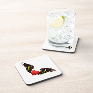 Flügelherz Getränkeuntersetzer