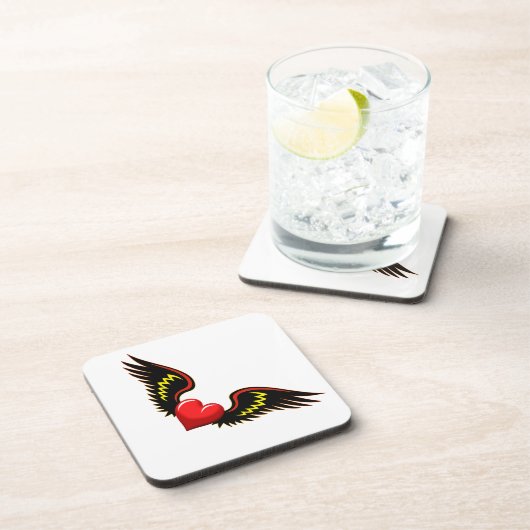 Flügelherz Getränkeuntersetzer (Rechte Seite)