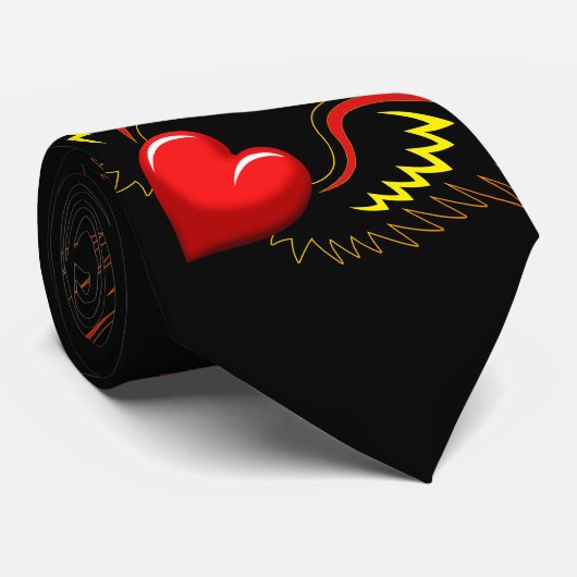 Flügelherz Krawatte (Gerollt)