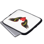 Flügelherz Laptopschutzhülle (Vorne Knopf)