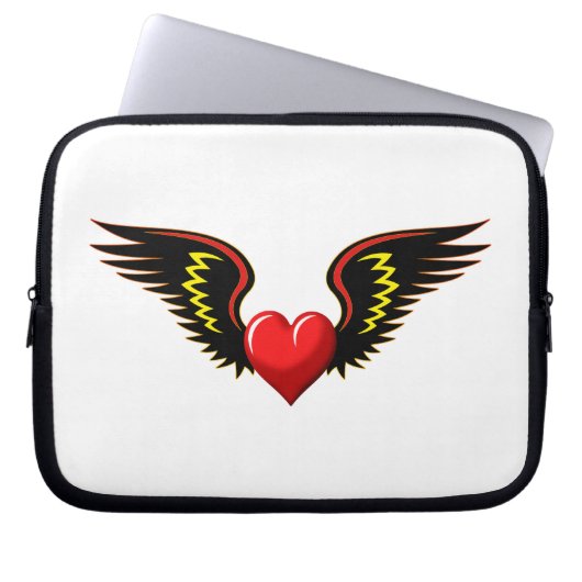 Flügelherz Laptopschutzhülle (Vorderseite)