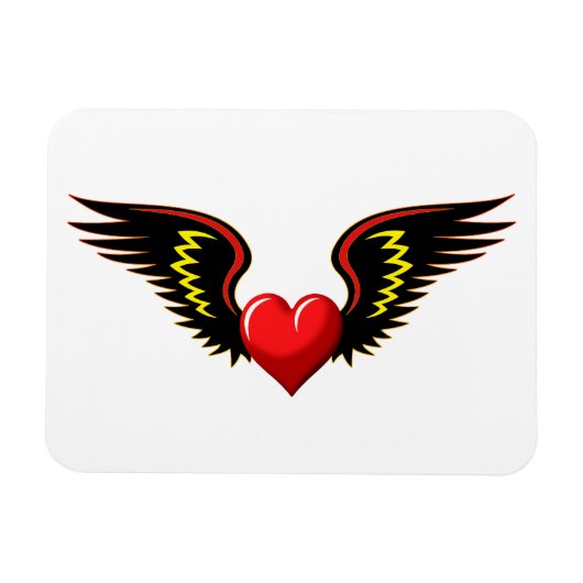 Flügelherz Magnet (Horizontal)