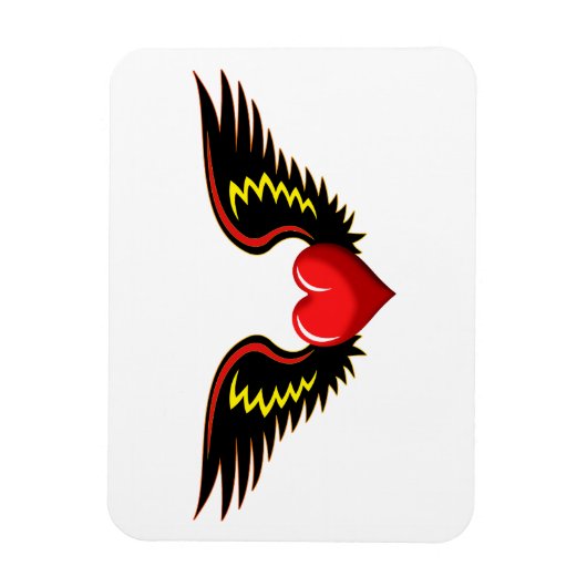 Flügelherz Magnet (Vertikal)