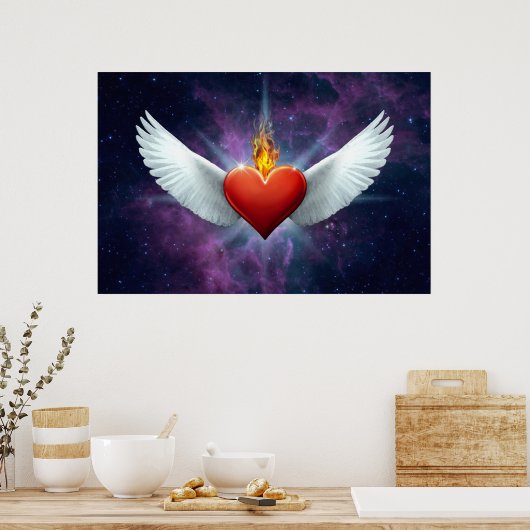 Flügelherz Poster (Küche)