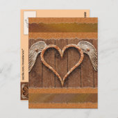 Flügelherz Postkarte (Vorne/Hinten)