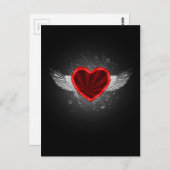 Flügelherz Postkarte (Vorne/Hinten)