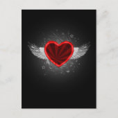 Flügelherz Postkarte (Vorderseite)