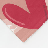 Flügelherzenmuster Fleecedecke (Ecke)